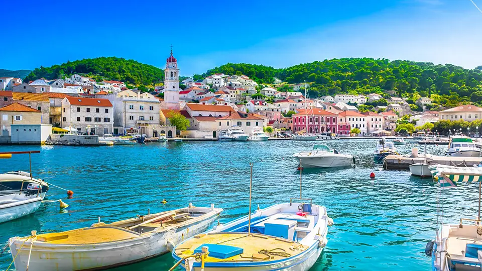 Pusice Small Town on Brac Island